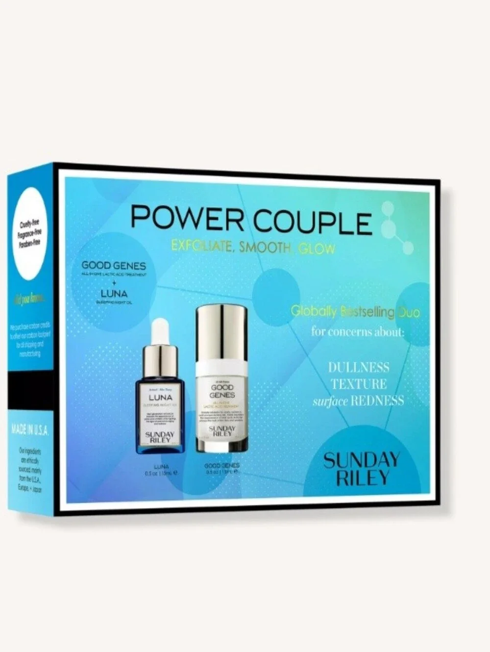 Sunday Riley Power Couple Good Genes & Luna Advanced Retinol and Lactic Acid Duo